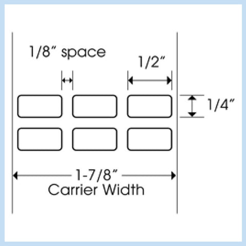 PLT-100 1/2" x 1/4" Rectangle<p>Blank White Thermal Transfer Labels