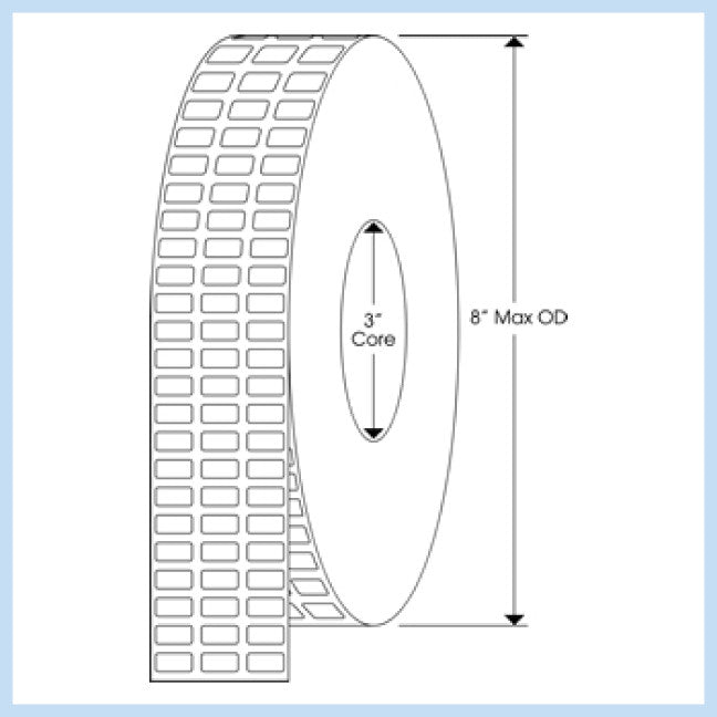 PLT-100 1/2" x 1/4" Rectangle<p>Blank White Thermal Transfer Labels