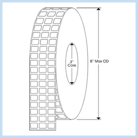 PLT-110 1/2" x 3/8" Rectangle<p>Blank White Thermal Transfer Labels