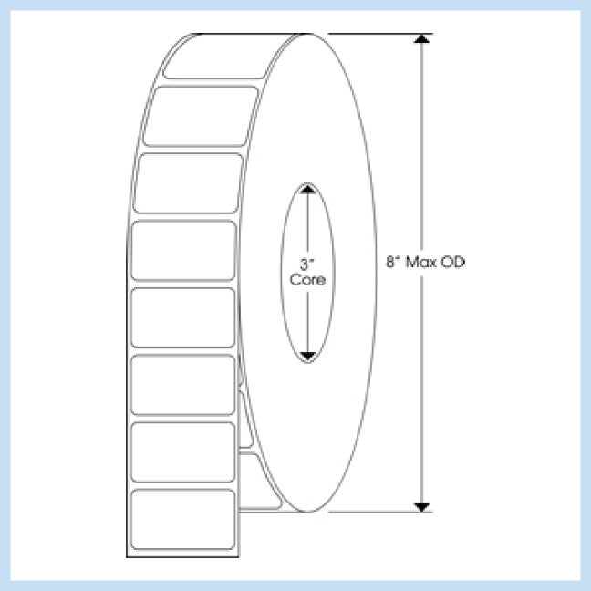 PLT-205 1-3/4" x 1" Rectangle<p>Blank White Thermal Transfer Labels