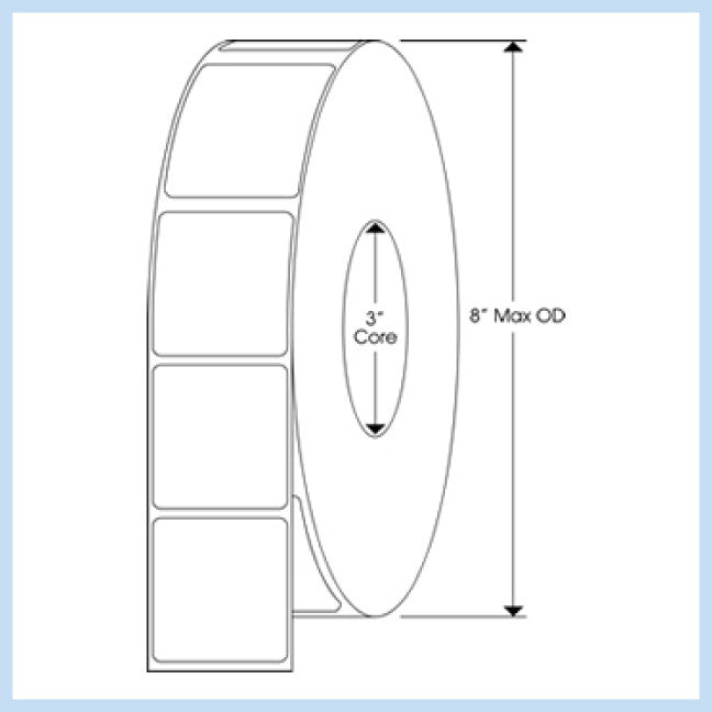 PLT-220 1-7/8" x 2" Rectangle<p>Blank White Thermal Transfer Labels