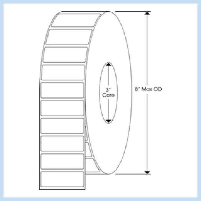 PLT-230 2-1/8" x 3/4" Rectangle<p>Blank White Thermal Transfer Labels