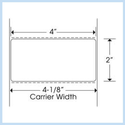 PLT-270 4" x 2" Rectangle<p>Blank White Thermal Transfer Labels
