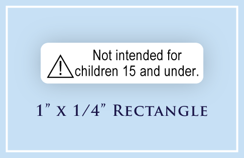 1" x 1/4" Rectangle <p>Child Safety Warning Labels