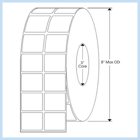 PLT-190 1-1/2" x 1-1/4" Rectangle<p>Blank White Thermal Transfer Labels