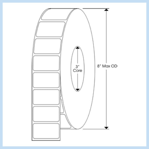 PLT-205 1-3/4" x 1" Rectangle<p>Blank White Thermal Transfer Labels