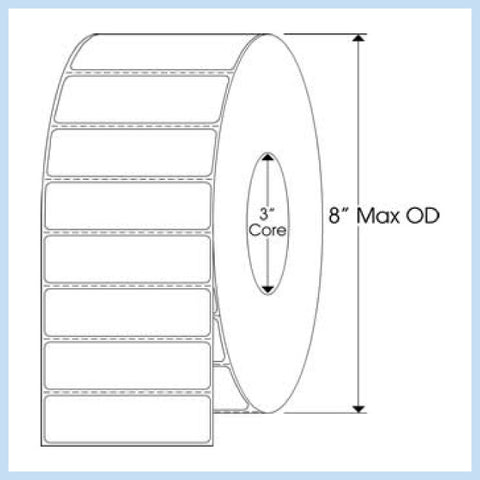 PLT-265 3-1/2" x 1" Rectangle<p>Blank White Thermal Transfer Labels