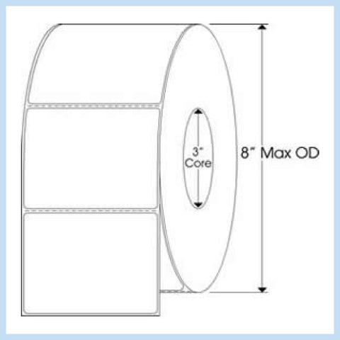 PLT-275 4" x 3" Rectangle<p>Blank White Thermal Transfer Labels