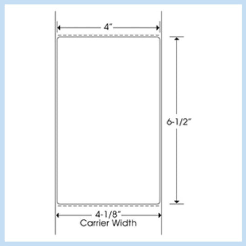 PLT-280 4" x 6" Rectangle<p>Blank White Thermal Transfer Labels