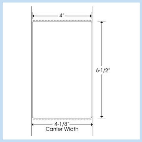 PLT-285 4" x 6-1/2" Rectangle<p>Blank White Thermal Transfer Labels