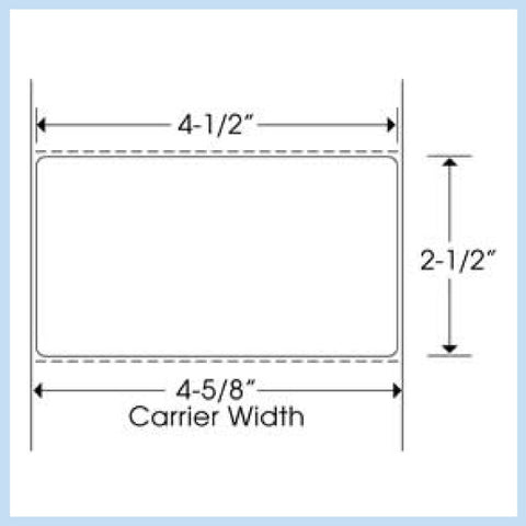 PLT-290 4-1/2" x 2-1/2" Rectangle<p>Blank White Thermal Transfer Labels