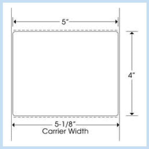 PLT-300 5" x 4" Rectangle<p>Blank White Thermal Transfer Labels