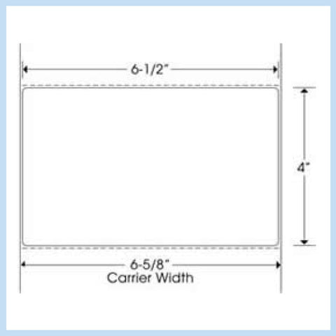 PLT-310 6-1/2" x 4" Rectangle<p>Blank White Thermal Transfer Labels