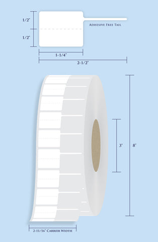 Item# RT-108-38 Rattail Tags <br/> 3" Core, 8" Roll OD