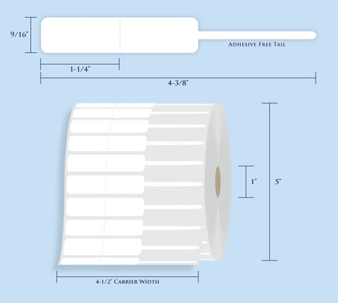 Item# RT-120-15 Rattail Tags <br/> 1" Core, 5" Roll OD