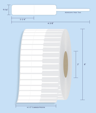 Item# RT-120-38 Rattail Tags <br/> 3" Core, 8" Roll OD