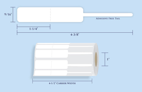 Item# RT-120-MiniRoll Rattail Tags <br/> 1" Core, 1,000 Tags