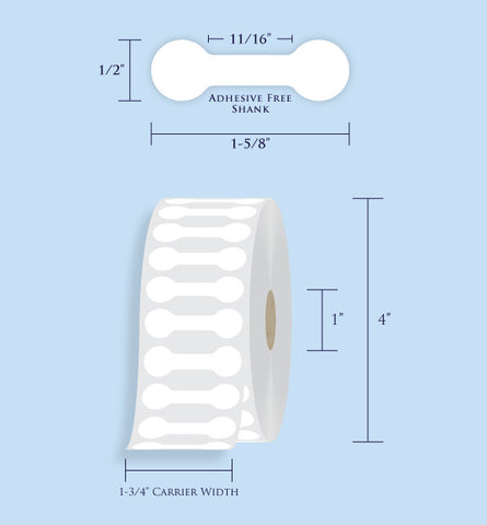 Item# RT-20-14 Barbell Tags <br/> 1" Core, 4" Roll OD