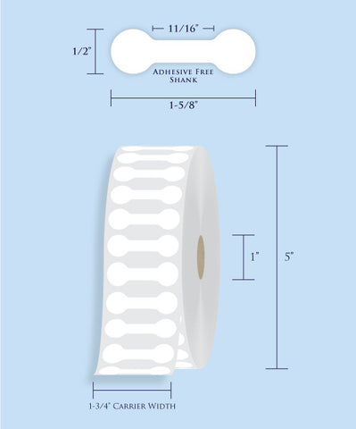 Item# RT-20-15 Barbell Tags <br/> 1" Core, 5" Roll OD