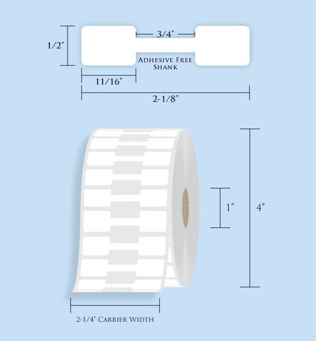 Item# RT-58-14 Barbell Tags <br/> 1" Core, 4" Roll OD