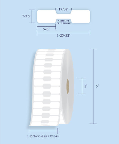 Item# RT-76-15 Barbell Tags <br/> 1" Core, 5" Roll OD