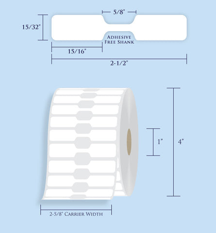 Item# RT-86-14 Barbell Tags <br/> 1" Core, 4" Roll OD