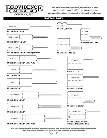 Item# RT-120-14 Rattail Tags <br/> 1" Core, 4" Roll OD