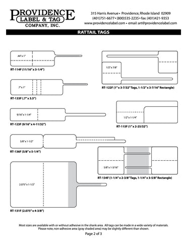 Item# RT-120-14 Rattail Tags <br/> 1" Core, 4" Roll OD